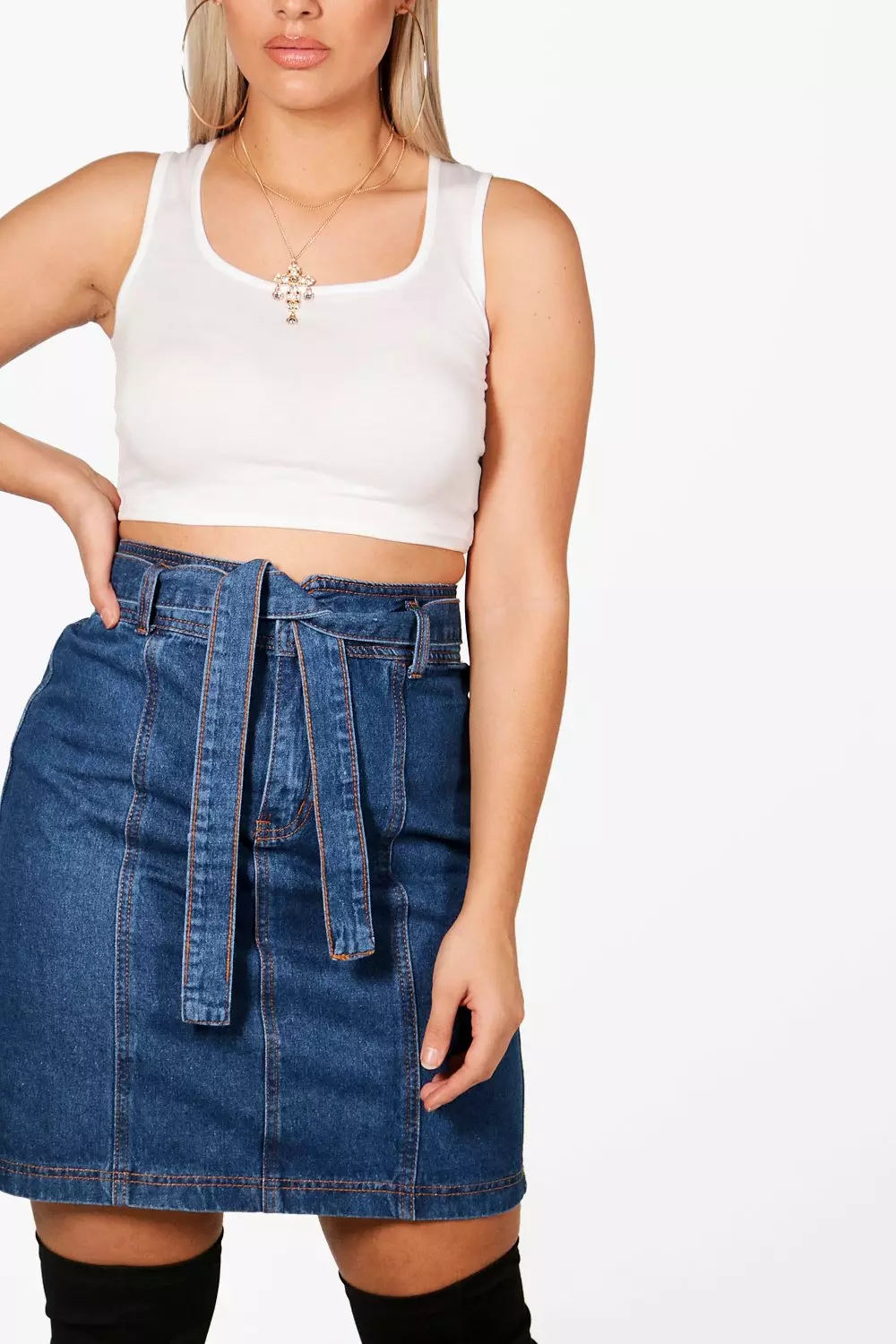 Paperbag skirt outlet boohoo